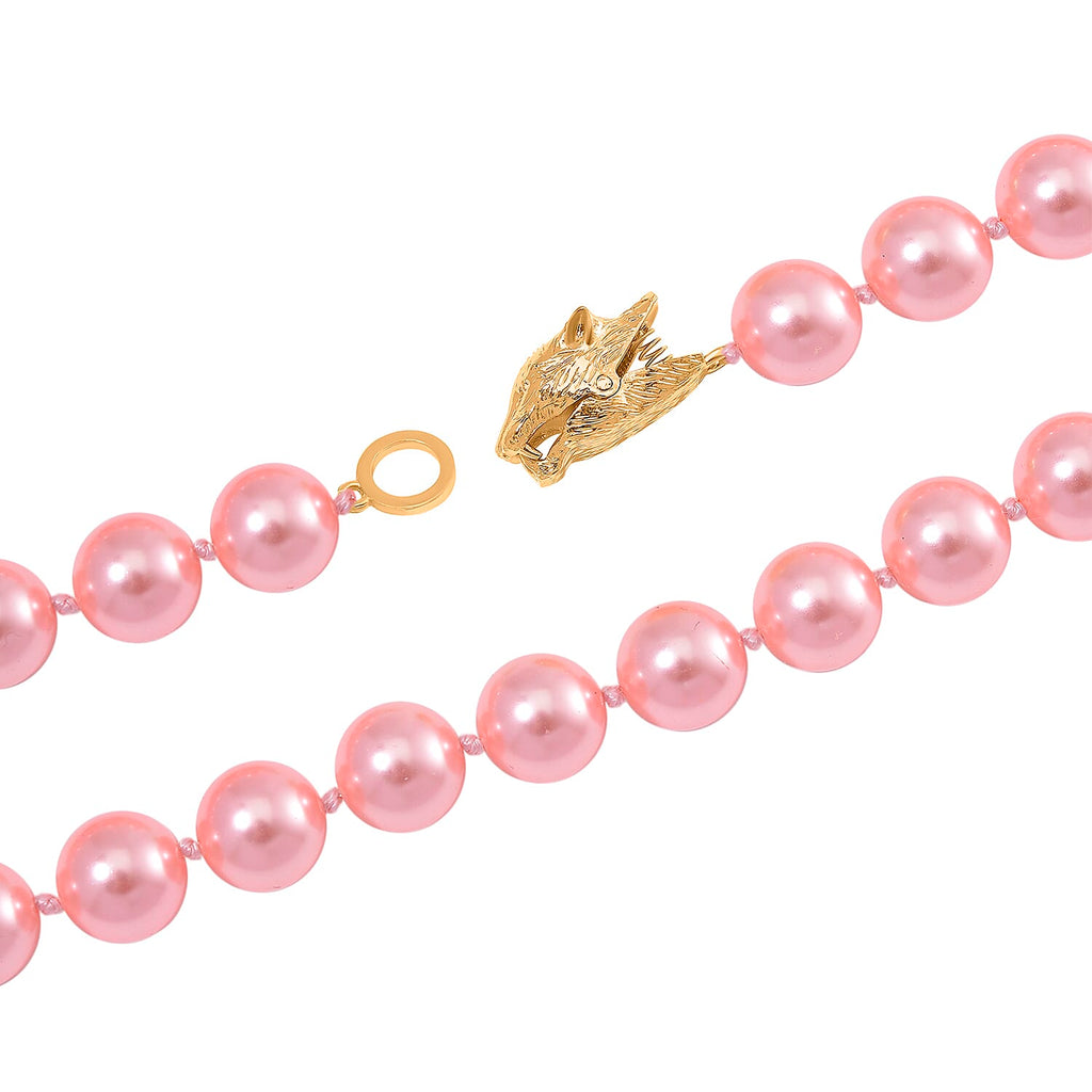 Designer Inspired - Peach Shell Pearl Necklace (Size - 20) 380.00 Ct.
