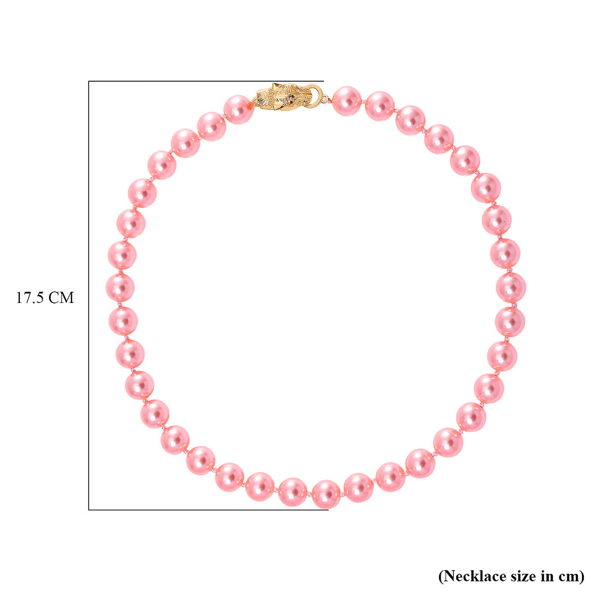 Designer Inspired - Peach Shell Pearl Necklace (Size - 20) 380.00 Ct. V32731504 5