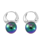 Peacock Color Shell Pearl Earring with Hoop 40.00 Ct.