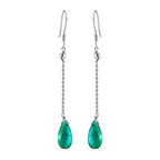 Peacock Triplet Quartz Earrings in Platinum Overlay Sterling Silver 8.00 Ct.