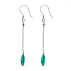 Peacock Triplet Quartz Earrings in Platinum Overlay Sterling Silver 8.00 Ct.