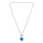 Peacock Triplet Quartz Necklace (Size - 20) in Platinum Overlay Sterling Silver 17.93 Ct