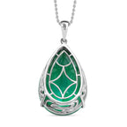 First Time Ever- Peacock Triplet Quartz Pendant (Size 20) in Rhodium Sterling Silver 100 Cts  Silver Wt- 12.00 Gms