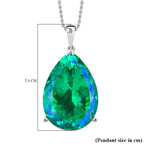 First Time Ever- Peacock Triplet Quartz Pendant (Size 20) in Rhodium Sterling Silver 100 Cts  Silver Wt- 12.00 Gms