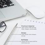 925 Sterling Silver Pen with Moissanite (RD 3MM) - 1 Extra Refill, Silver Wt.12 Gms Approx