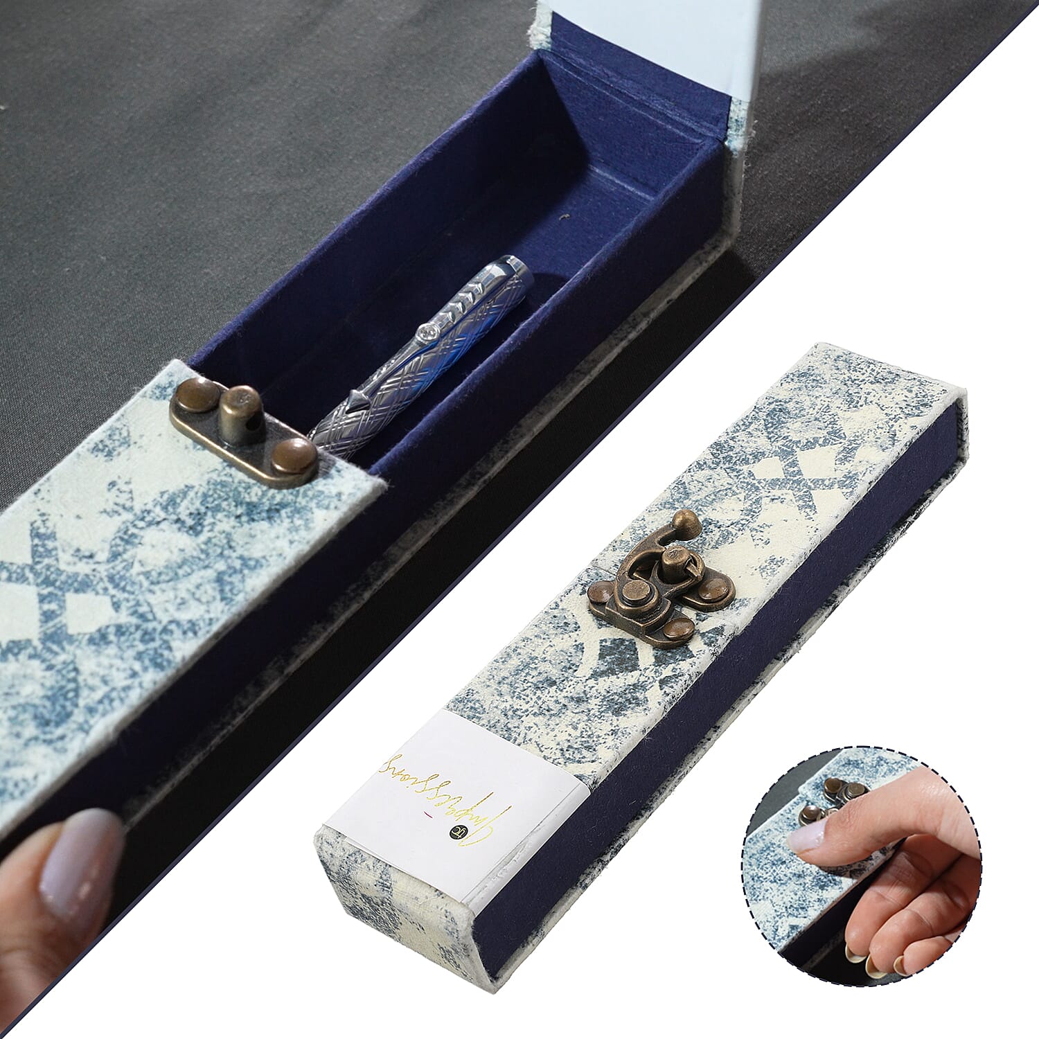 Limited Edition - 925 Sterling Silver Pen with Moissanite (RD 3MM) &amp; 1 Extra Refill, Silver Wt.10 Gms Approx - Cris Cross 7209207 4