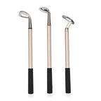 Set of 3 Golf Club Pattern Pens, with Black, Red & Blue Ink