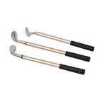 Set of 3 Golf Club Pattern Pens, with Black, Red & Blue Ink