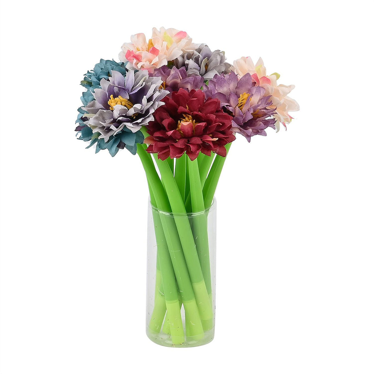 Set of 10 Creative Artificial Flowers Ballpoint Pen - Small Chrysanthemum (Multi) 7617807 0