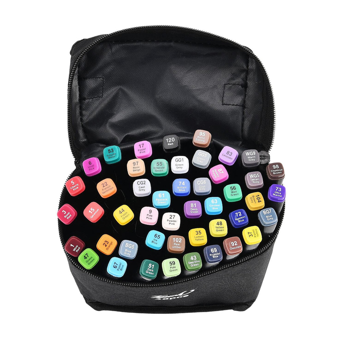 Set of 48 Dual Tip Marker Pens with Portable Storage Bag 8196448 6