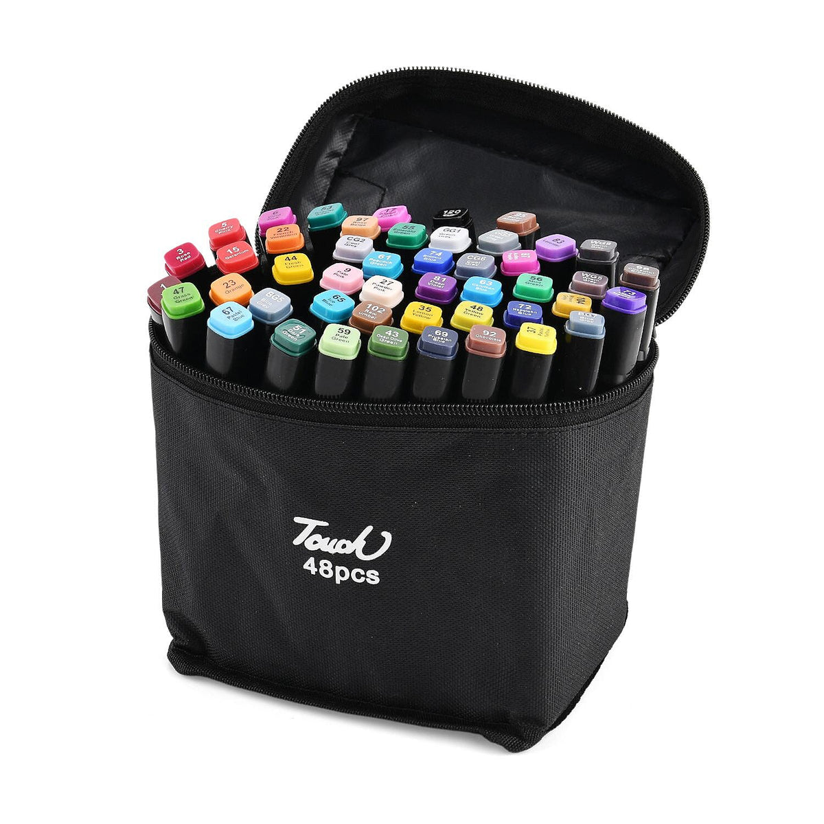Set of 48 Dual Tip Marker Pens with Portable Storage Bag 8196448 7