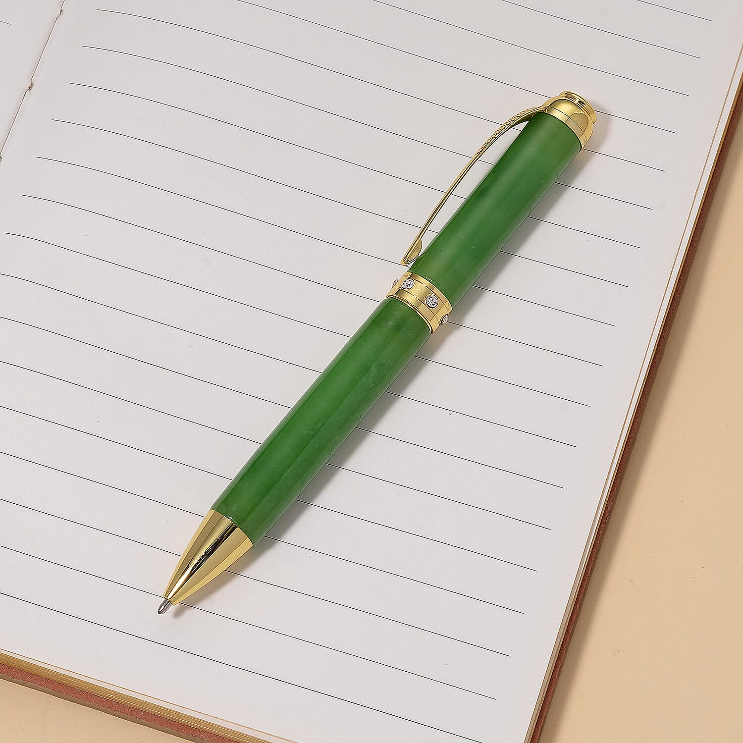 Collectors Ultra Rare Find - Exotic Type A  Jadeite Jade Pen - Green 8422669 2