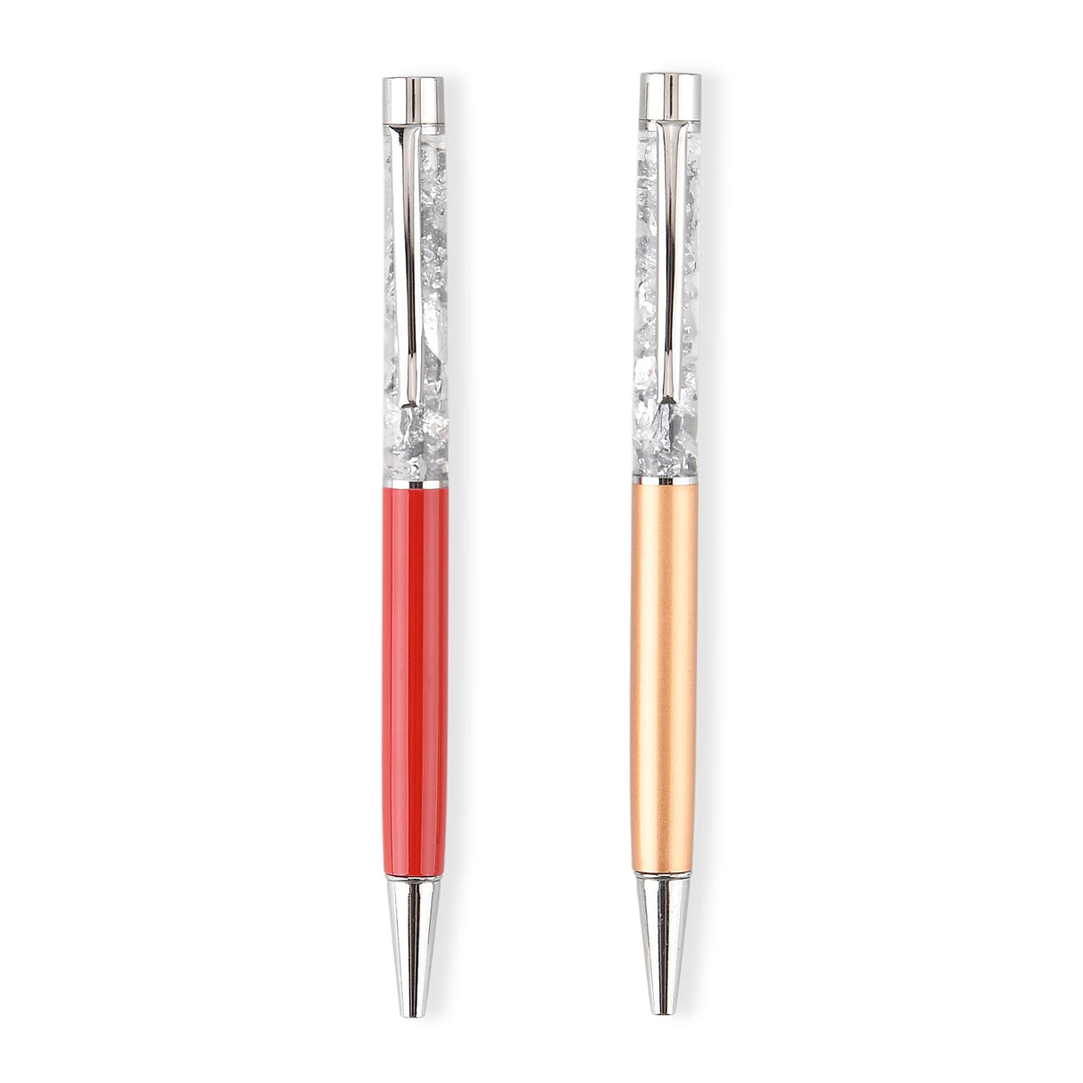 Livmore Set of 2 - 999 Fine Silver (99.9% Purity) Fortuna Flake Pens With 2 Refills &amp; Gift Box V32520539 4