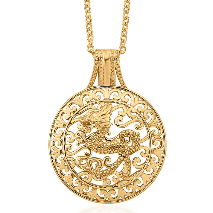 Pendant in Yellow Gold Plated Sterling Silver with Chain (Size 20) 4468093 1