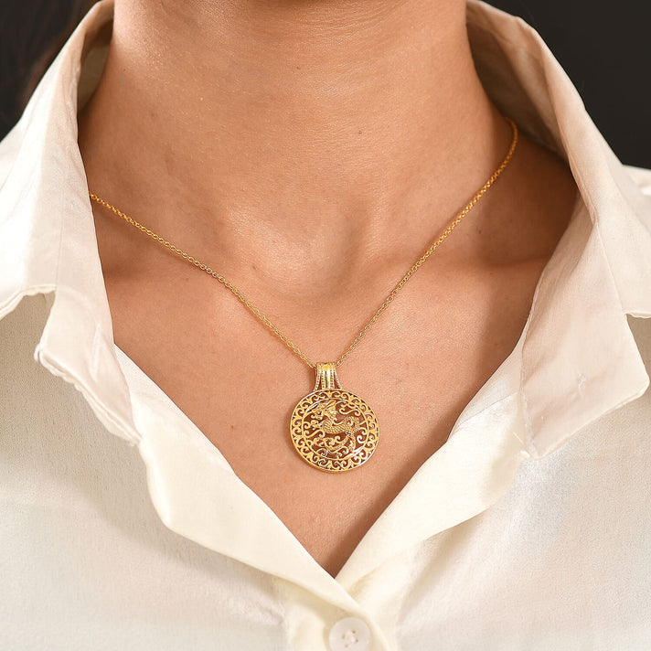 Pendant in Yellow Gold Plated Sterling Silver with Chain (Size 20) 4468093 2