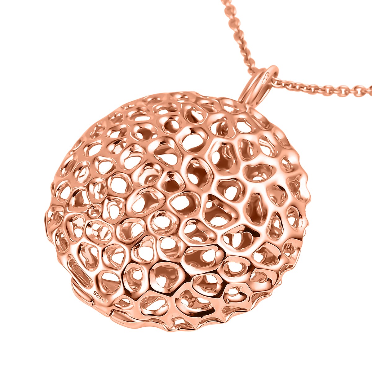 Pendant with Cable Chain CL30 (Size 30) in Vermeil RG Sterling Silver  Wt. 19.2 Gms 4252111 2