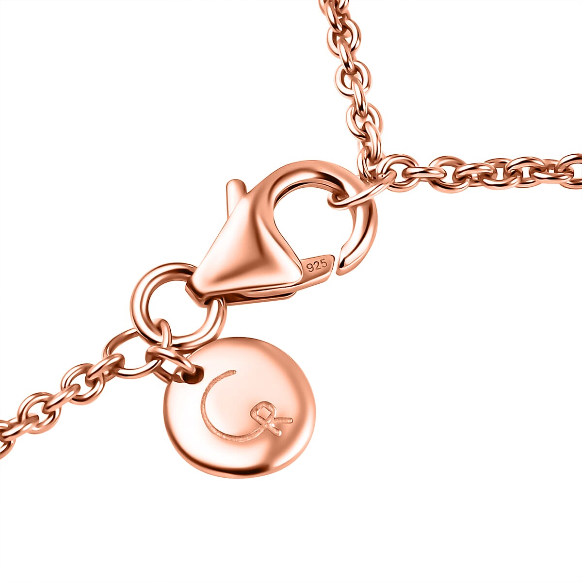 Pendant with Cable Chain CL30 (Size 30) in Vermeil RG Sterling Silver  Wt. 19.2 Gms 4252111 4