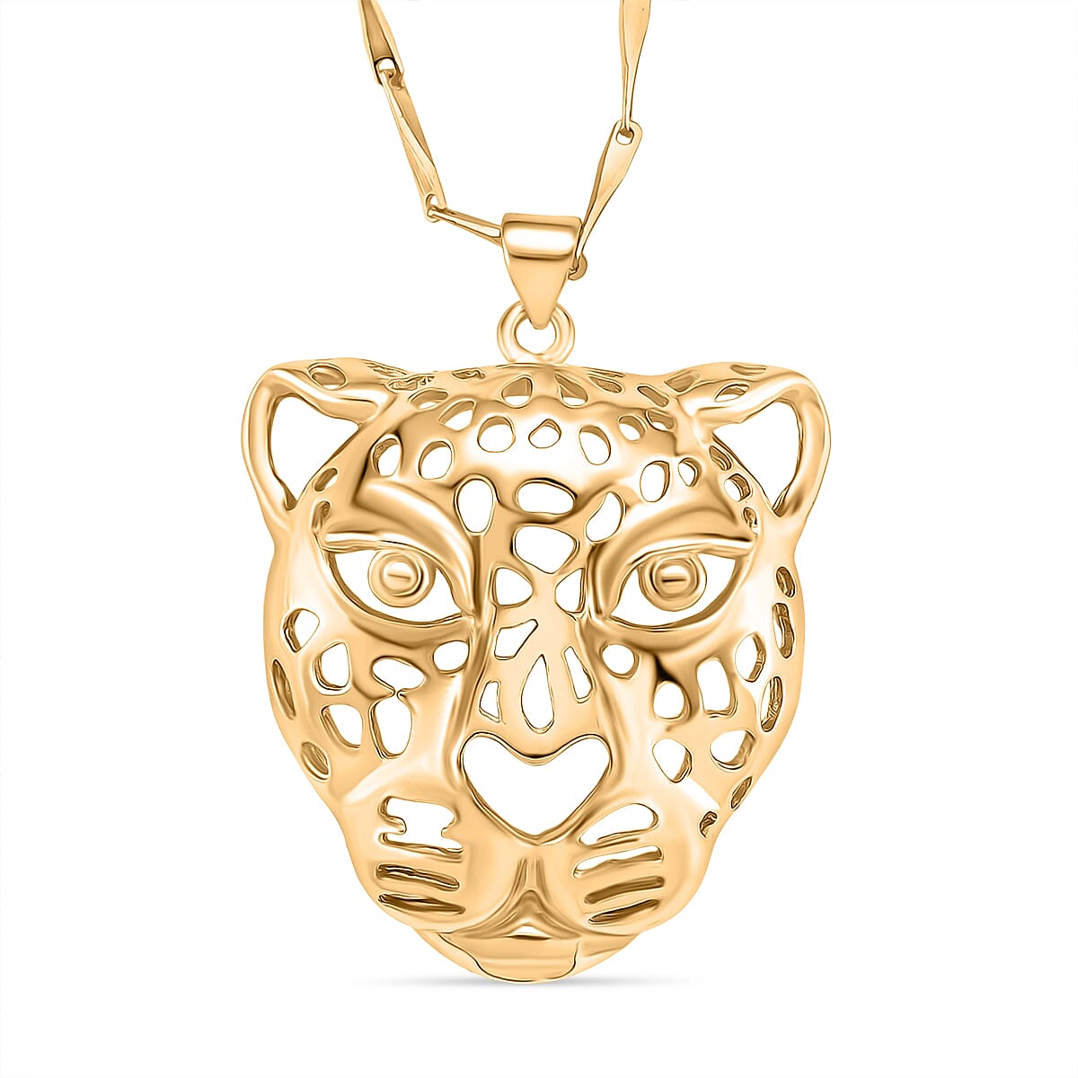 Panther Pendant with Chain (Size 17.5 - 2 Ext) in Gold Colour Plating 4396038 0