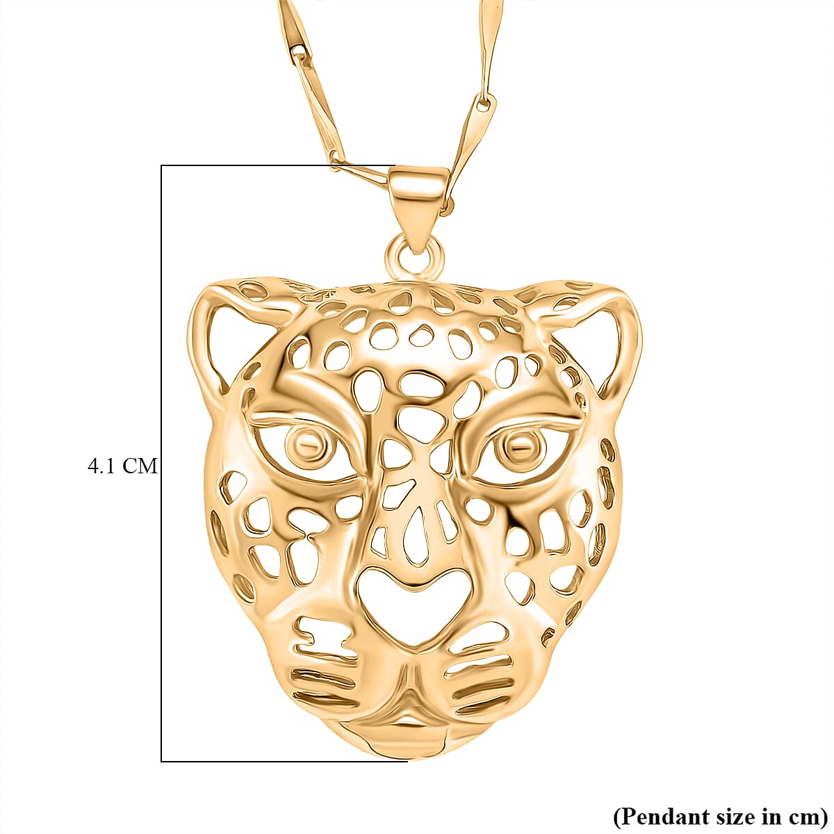 Panther Pendant with Chain (Size 17.5 - 2 Ext) in Gold Colour Plating 4396038 6