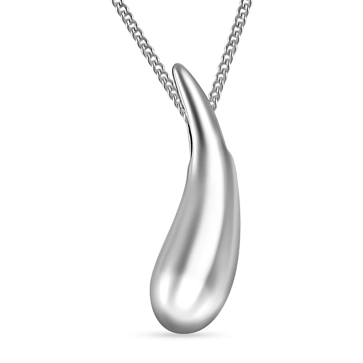 Lucy Q Drip Collection - Drop Pendant with Chain (Size 18) in Platinum and Rhodium Overlay Sterling Silver 4269439 1