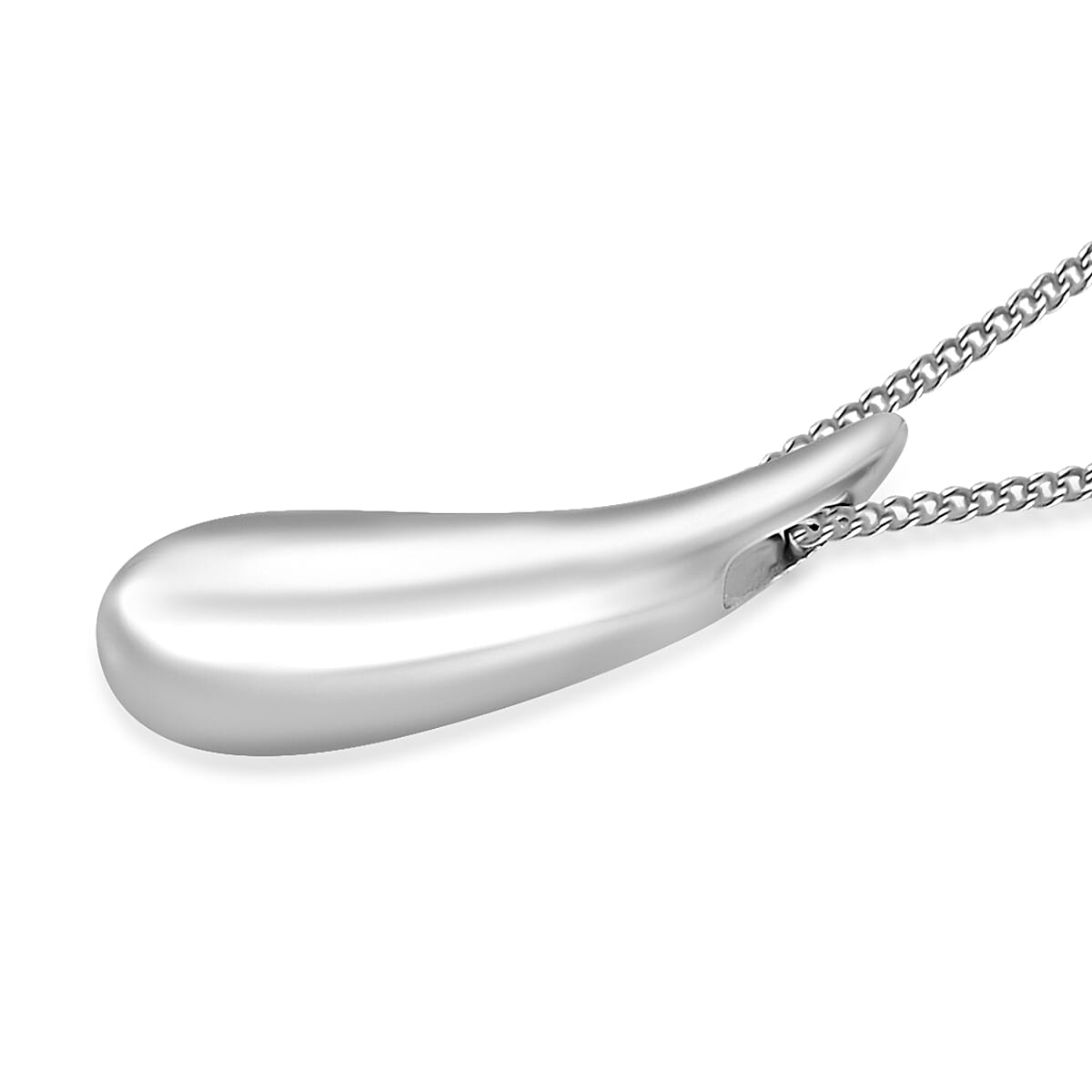 Lucy Q Drip Collection - Drop Pendant with Chain (Size 18) in Platinum and Rhodium Overlay Sterling Silver 4269439 4