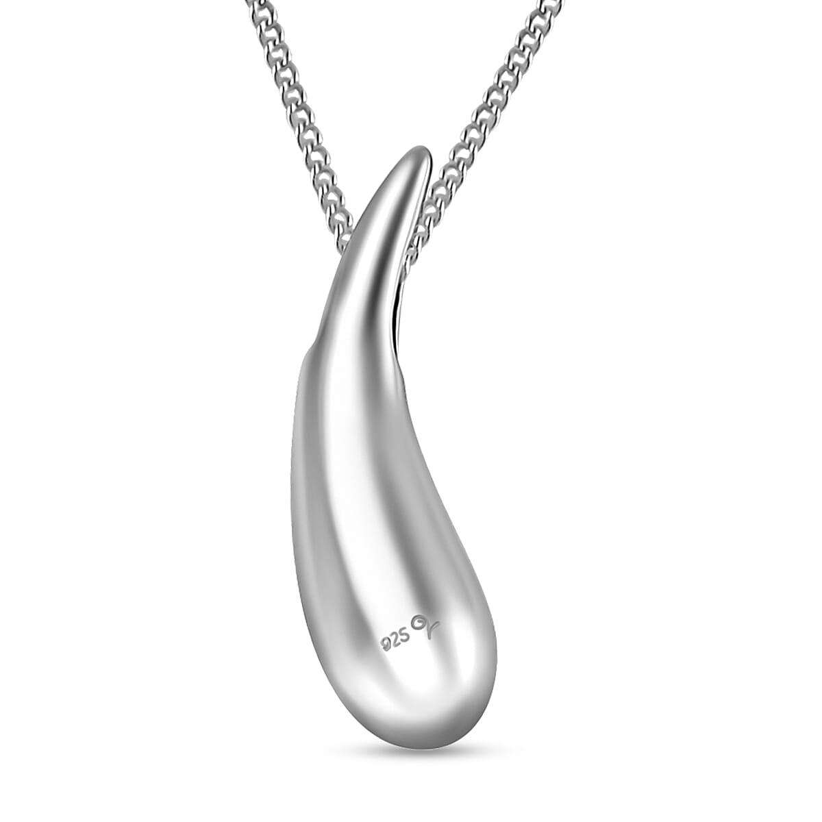 Lucy Q Drip Collection - Drop Pendant with Chain (Size 18) in Platinum and Rhodium Overlay Sterling Silver 4269439 5