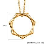 Designer Inspired - Yellow Gold Plated Bamboo Pendant with Chain (Size 20)