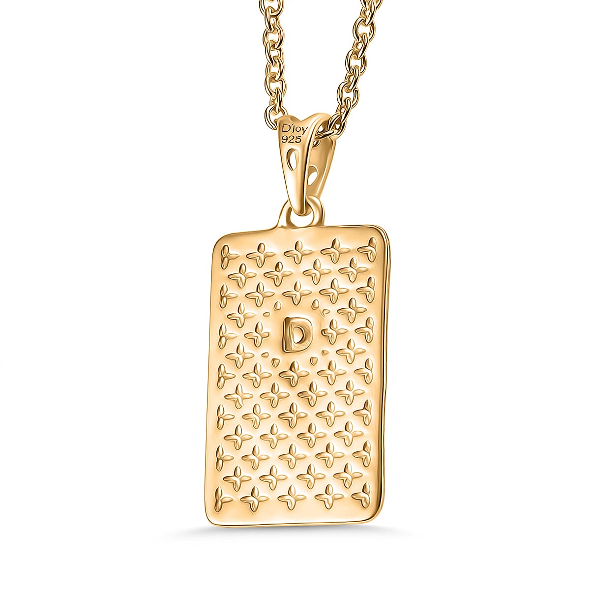 Sterling Silver Dragon Embossed Pendant with Chain (Size 20) in Yellow Gold Plating 4406136 4