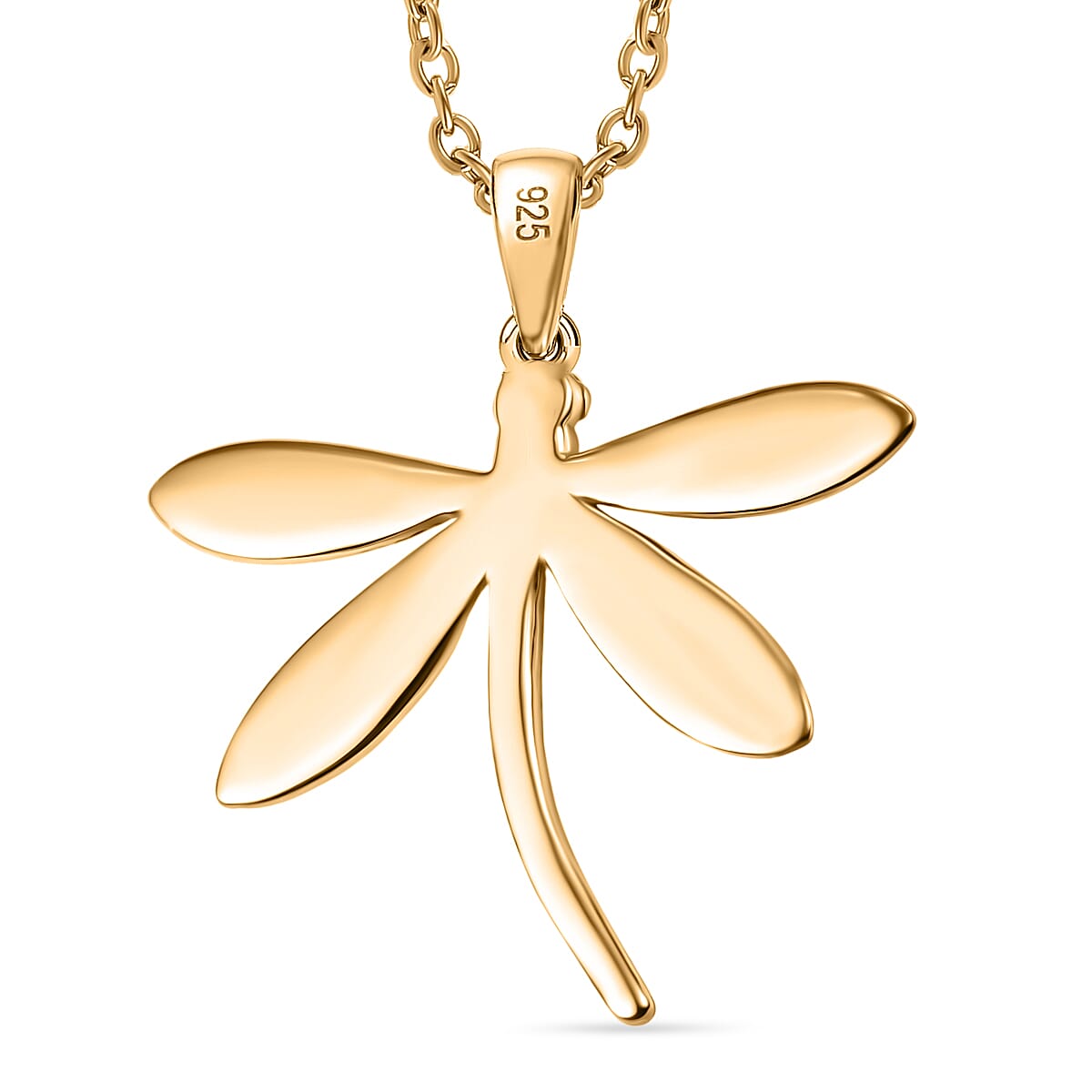 One Time Deal - DragonFly Pendant with Chain (Size 20) in Yellow Gold Plating 4406139 4