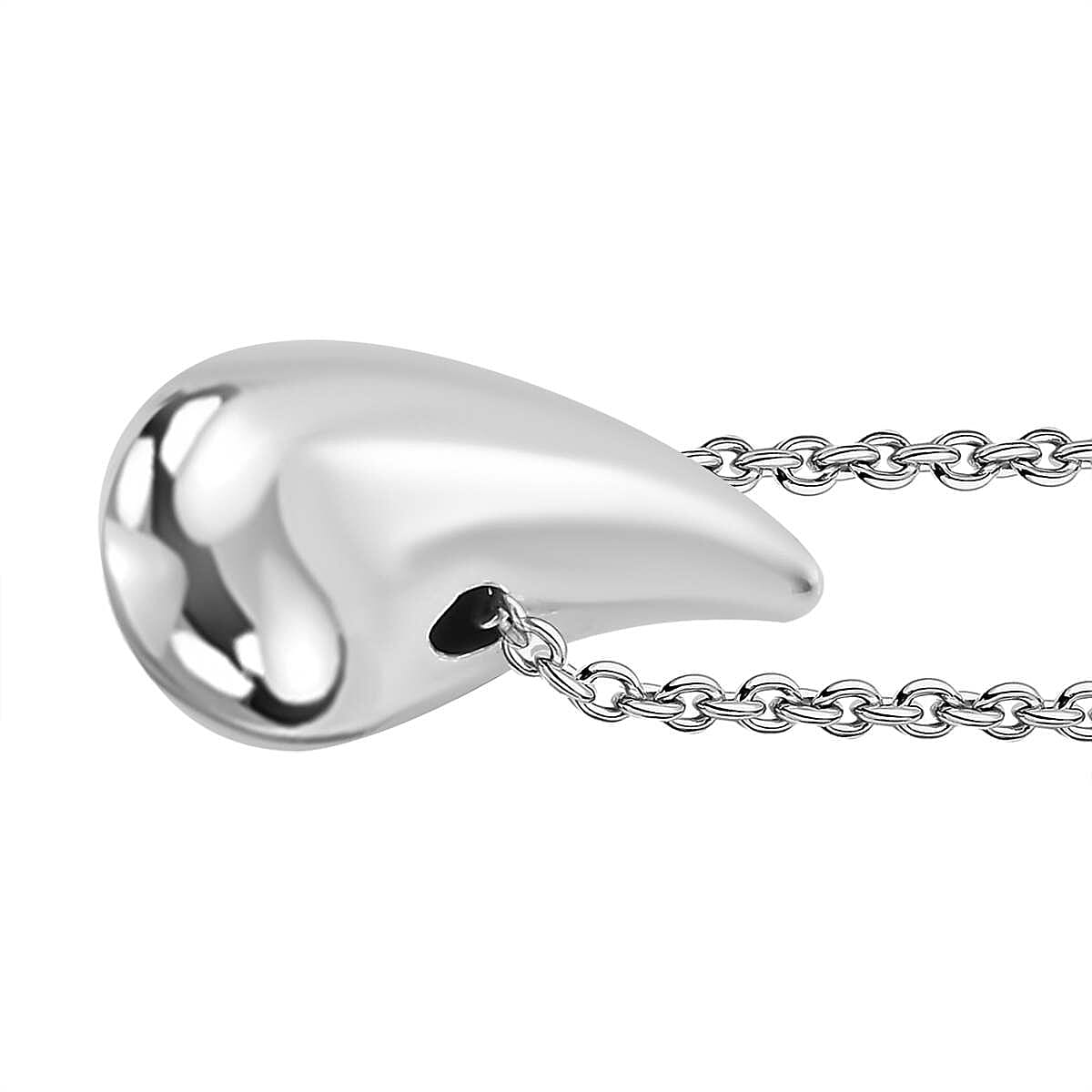 JCK Vegas Closeout - Sterling Silver Drop Pendant with Chain (Size 20) 4291055 4