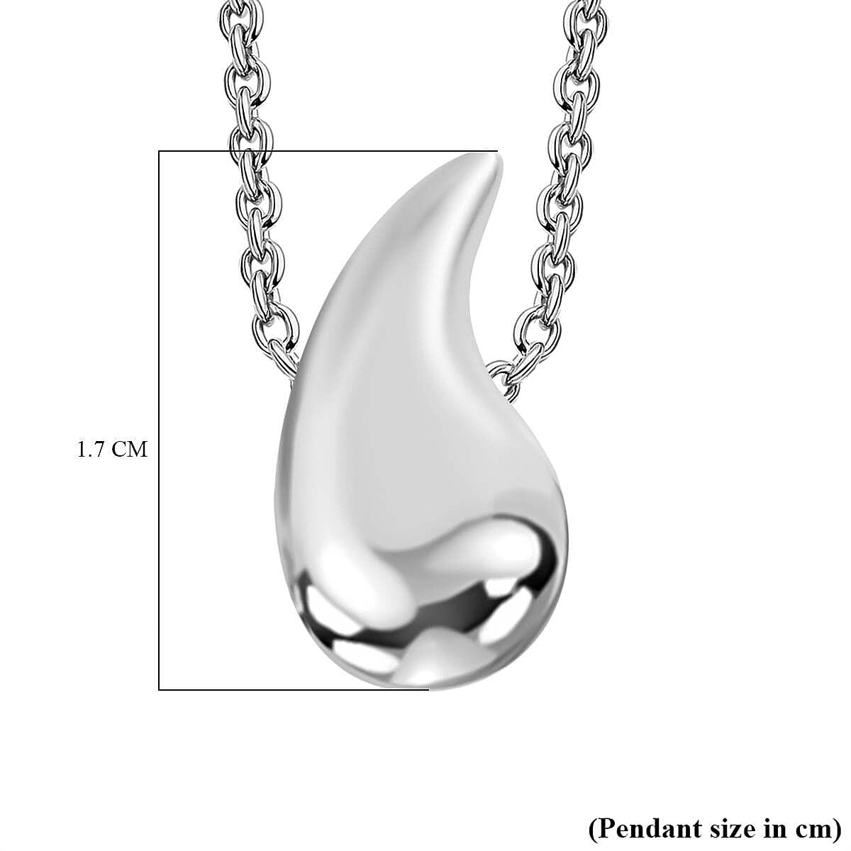 JCK Vegas Closeout - Sterling Silver Drop Pendant with Chain (Size 20) 4291055 6