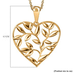 14K Rose Gold Overlay Sterling Silver Betel Leaf Pendant with Chain (Size 20), Silver Wt. 9.26 Gms