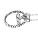 Pendant with Chain (Size 20) in Platinum Overlay Sterling Silver  Wt. 6.9 Gms