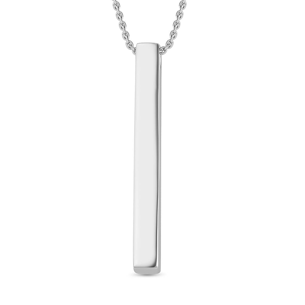 Pendant with Chain (Size 20) in Rhodium Overlay Sterling Silver  Wt. 13.36 Gms 4244124 0