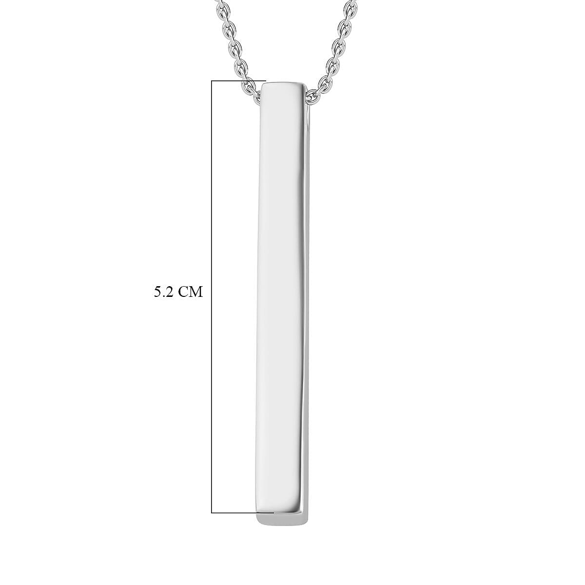 Pendant with Chain (Size 20) in Rhodium Overlay Sterling Silver  Wt. 13.36 Gms 4244124 6