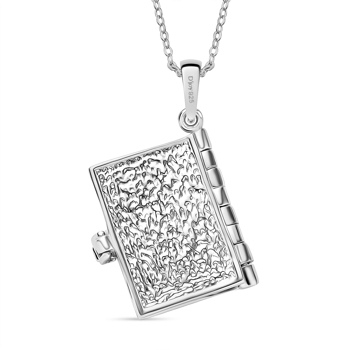 D'Joy Holy Bible Pendant with Chain (Size 20) in Yellow Gold Plated and Rhodium Overlay Sterling Silver Wt. 6.17 Gms. V32514449 5