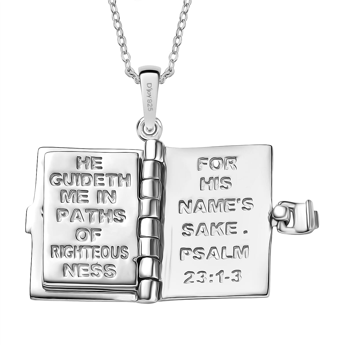 D'Joy Holy Bible Pendant with Chain (Size 20) in Yellow Gold Plated and Rhodium Overlay Sterling Silver Wt. 6.17 Gms. V32514449 8