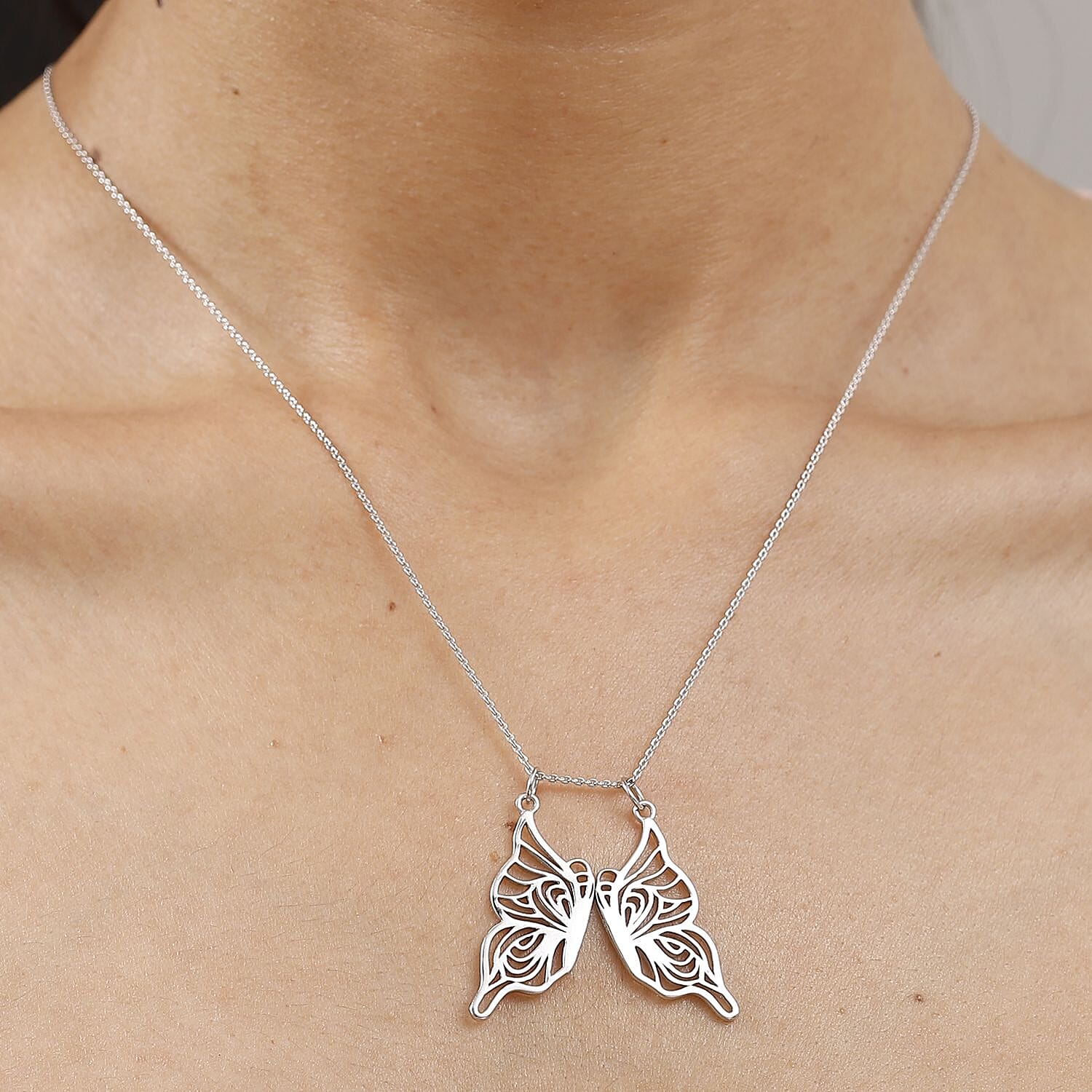 Pendant with Chain (Size 20) in Rhodium Overlay Sterling Silver Wt. 7.68 Gms. 4363919 1