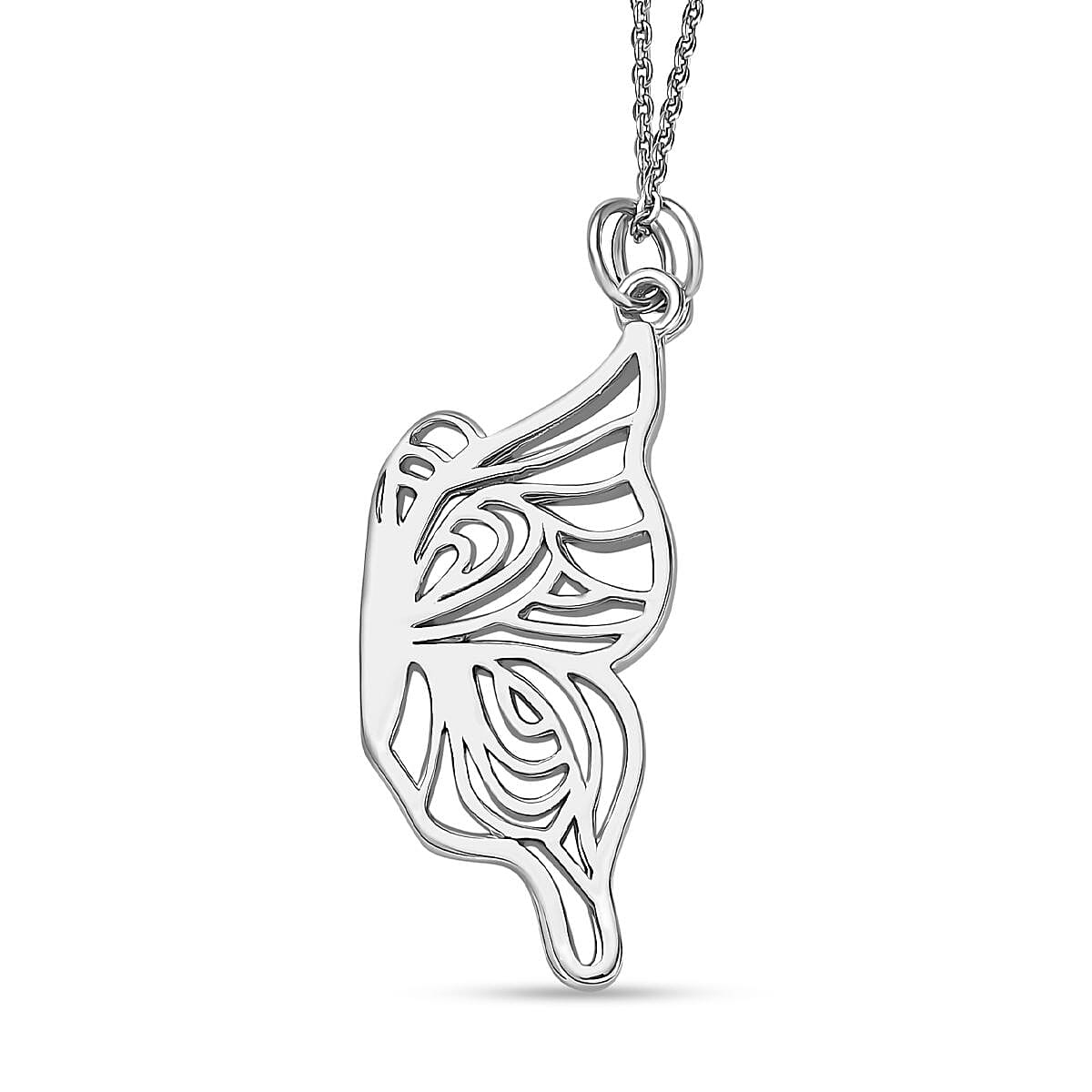 Pendant with Chain (Size 20) in Rhodium Overlay Sterling Silver Wt. 7.68 Gms. 4363919 4