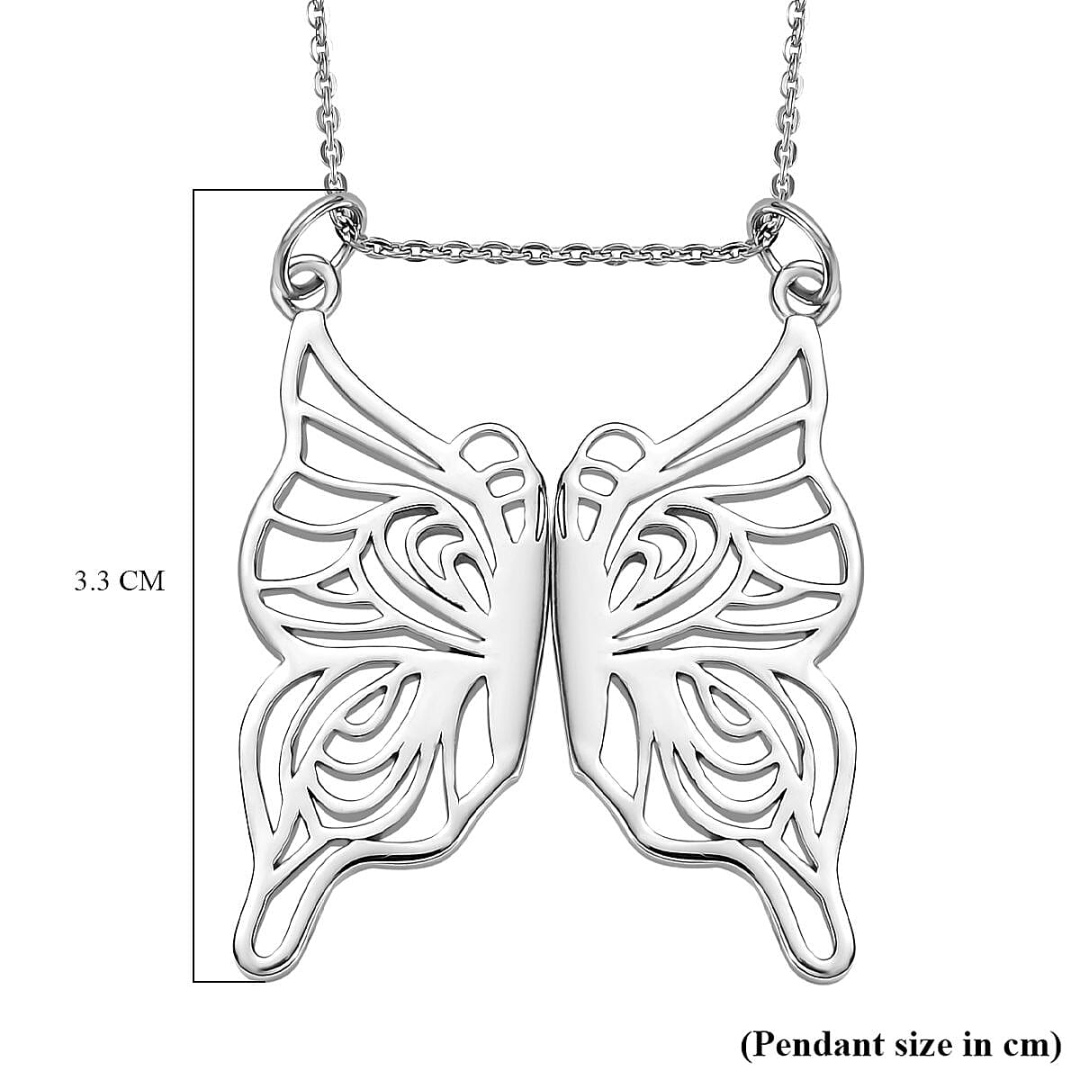 Pendant with Chain (Size 20) in Rhodium Overlay Sterling Silver Wt. 7.68 Gms. 4363919 6