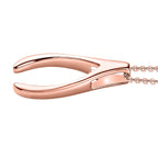 Pendant with Chain (Size - 20) in 18K Vermeil Rose Gold Plated Sterling Silver