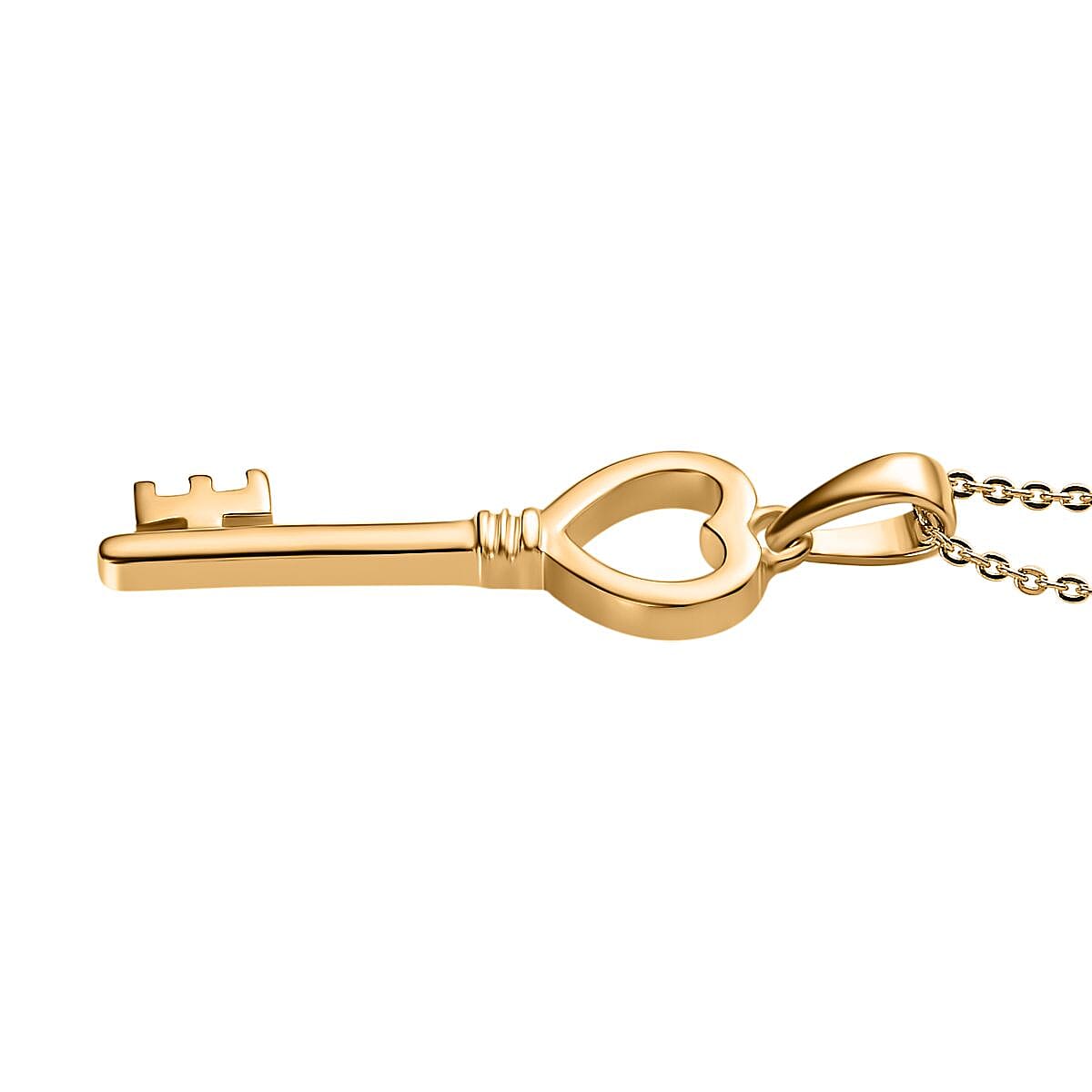 Key Pendant with Chain (Size 20) in 18K Vermeil YG Plated Sterling Silver 4199891 4
