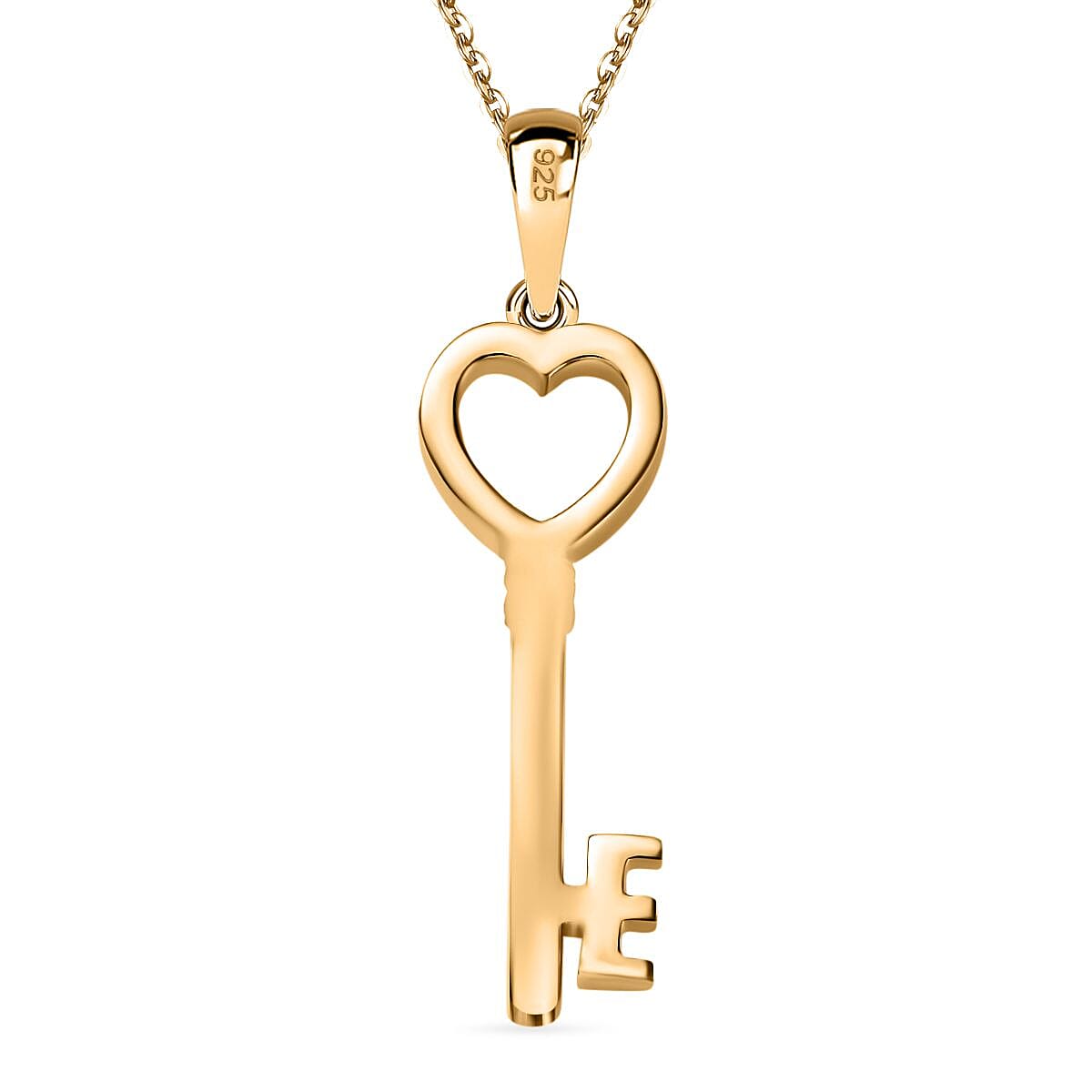 Key Pendant with Chain (Size 20) in 18K Vermeil YG Plated Sterling Silver 4199891 5