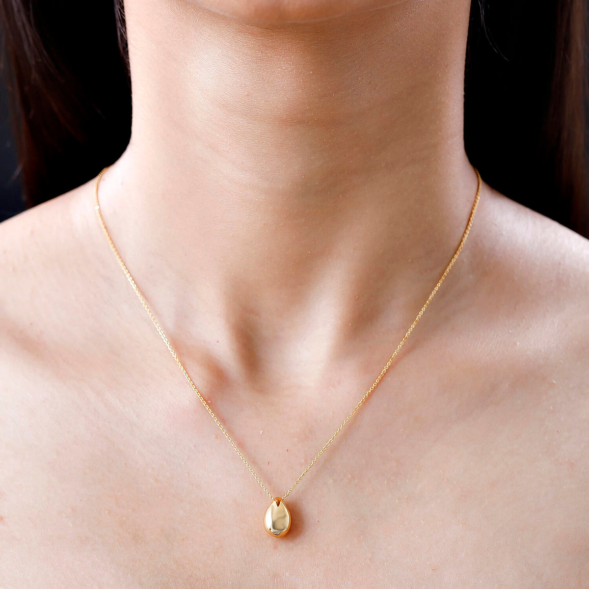 Waterproof Drop Pendant with Chain (Size 20) in 18K Vermeil Yellow Gold Plating Sterling Silver Wt. 5.17 Gms 4216445 1