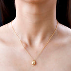 Pendant with Chain (Size 20) in Vermeil YG Sterling Silver  Wt. 5.17 Gms