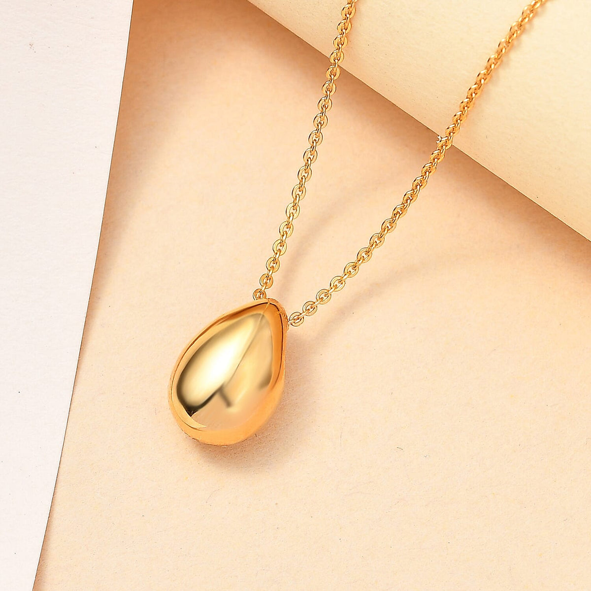 Waterproof Drop Pendant with Chain (Size 20) in 18K Vermeil Yellow Gold Plating Sterling Silver Wt. 5.17 Gms 4216445 2