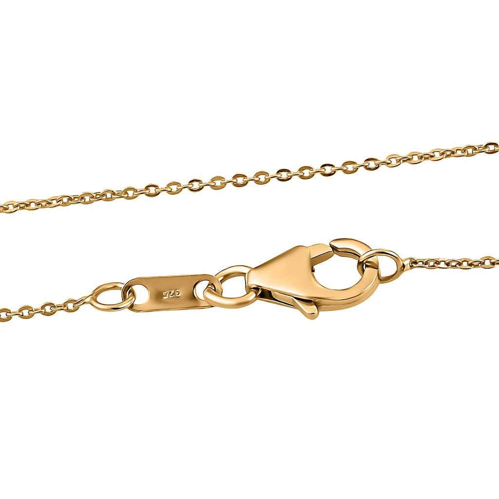 Pendant with Chain (Size 20) in Vermeil YG Sterling Silver  Wt. 5.17 Gms