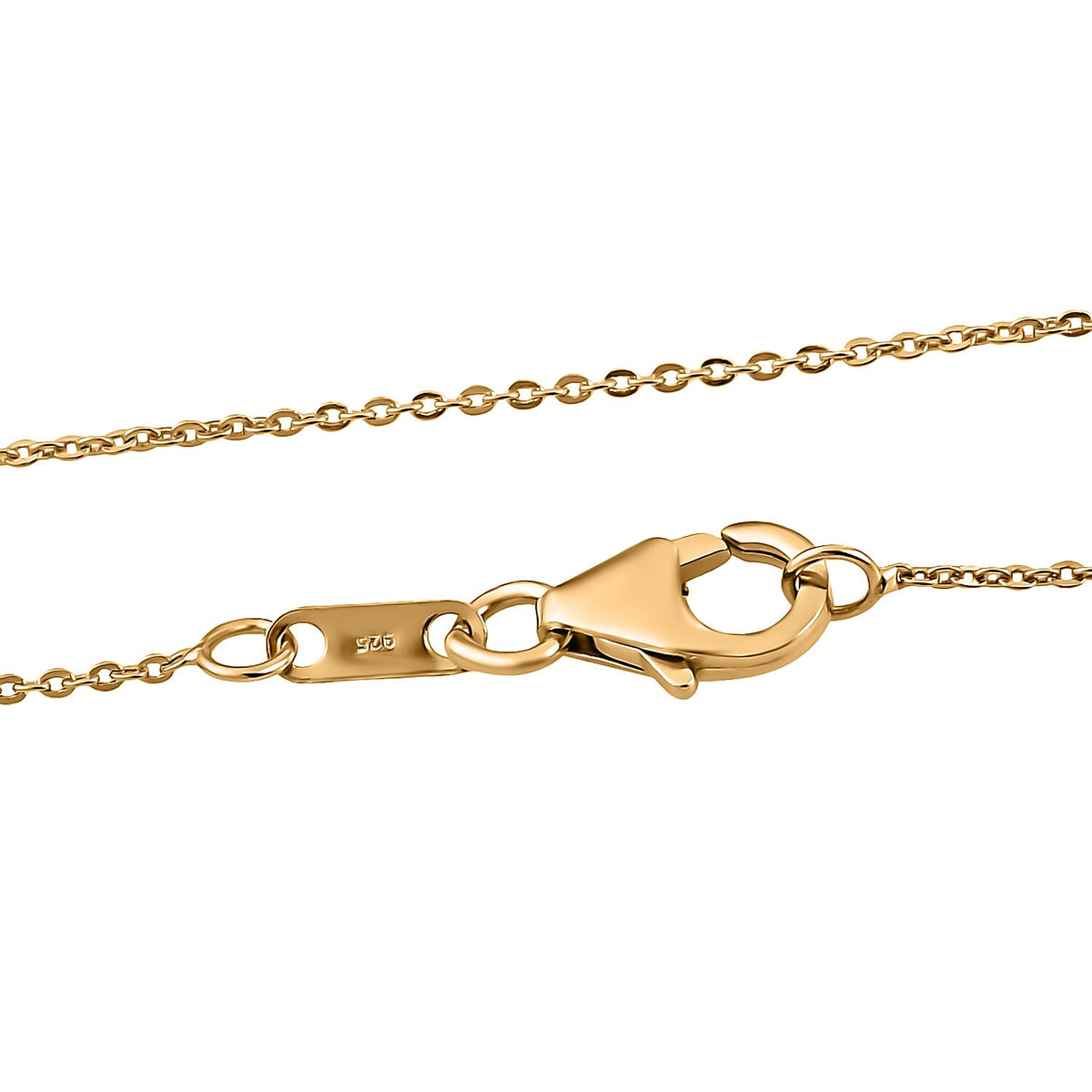 Waterproof Drop Pendant with Chain (Size 20) in 18K Vermeil Yellow Gold Plating Sterling Silver Wt. 5.17 Gms 4216445 4