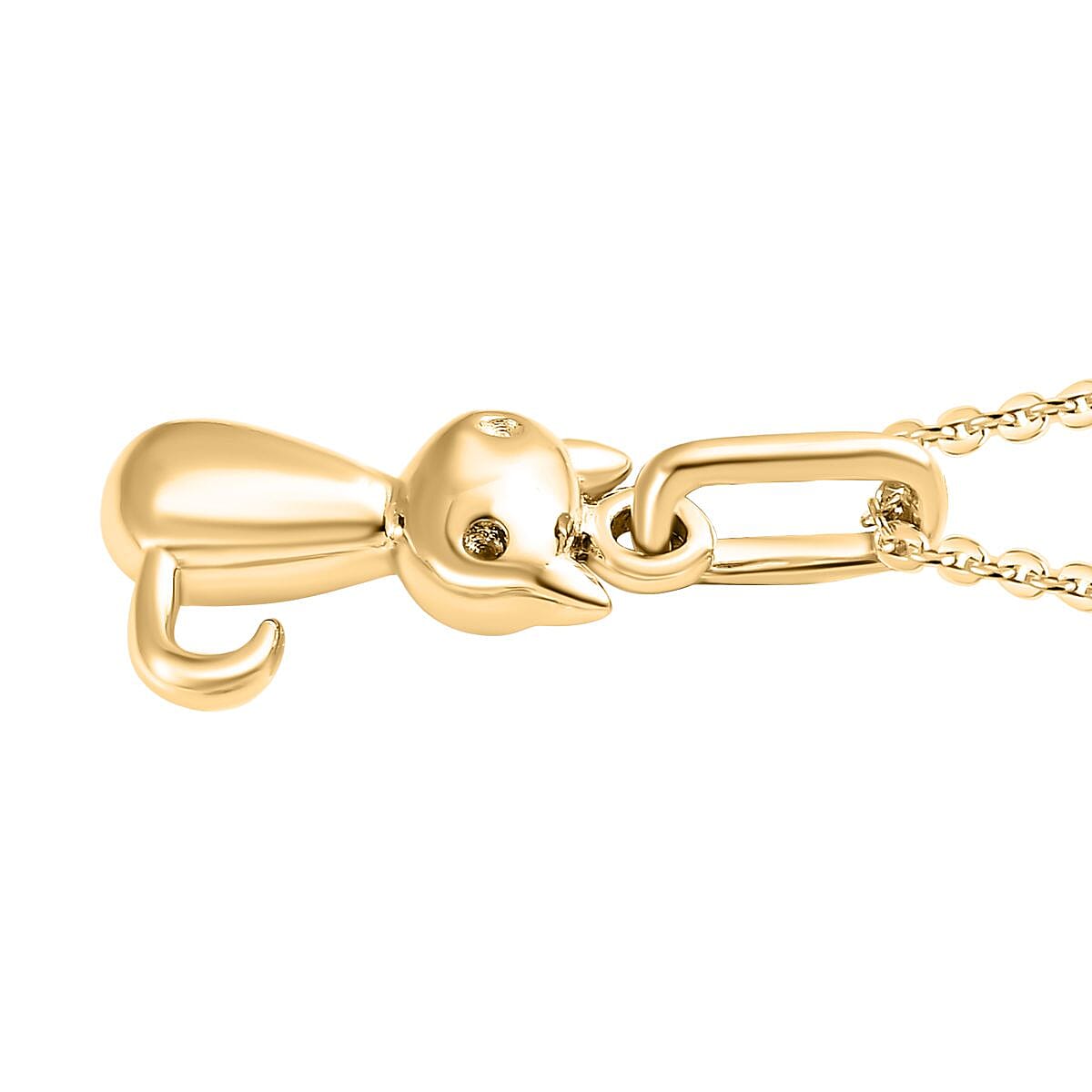 Cat Pendant with Chain (Size 20) in 18K Vermeil Yellow Gold Plated Sterling Silver V32666029 4