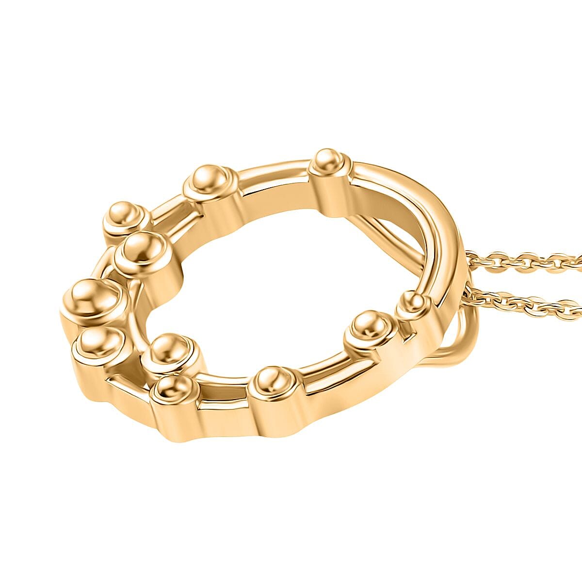 One Time Designer Closeout Deal - Bubble Pendant with Chain (Size 20) in Yellow Gold Overlay Sterling Silver 4366515 4